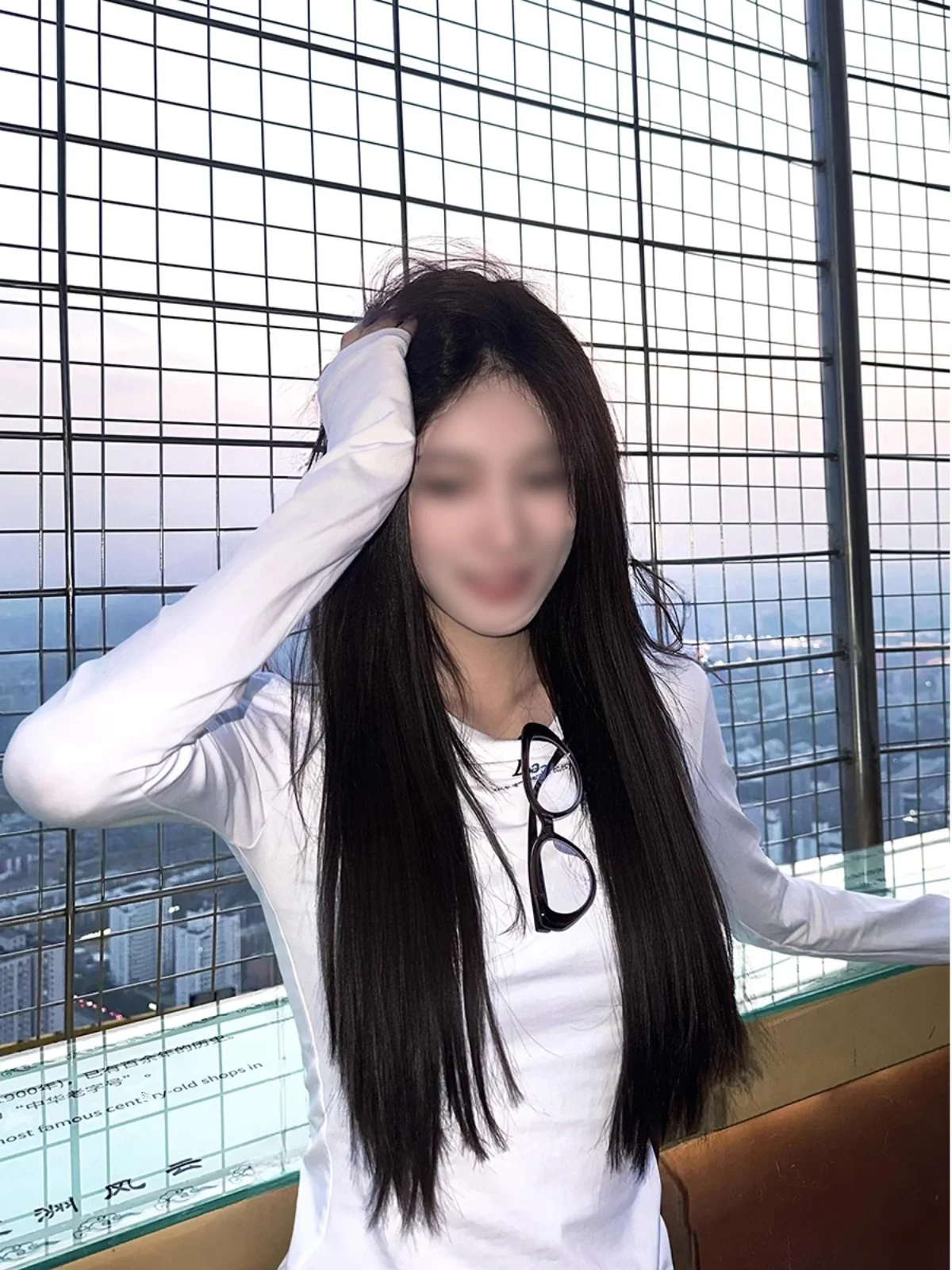 

American Sle Thiened Fce Letter T-irt Women's Autumn Winter Warm Base Layer irt White Top Commute Sle Slim Fit