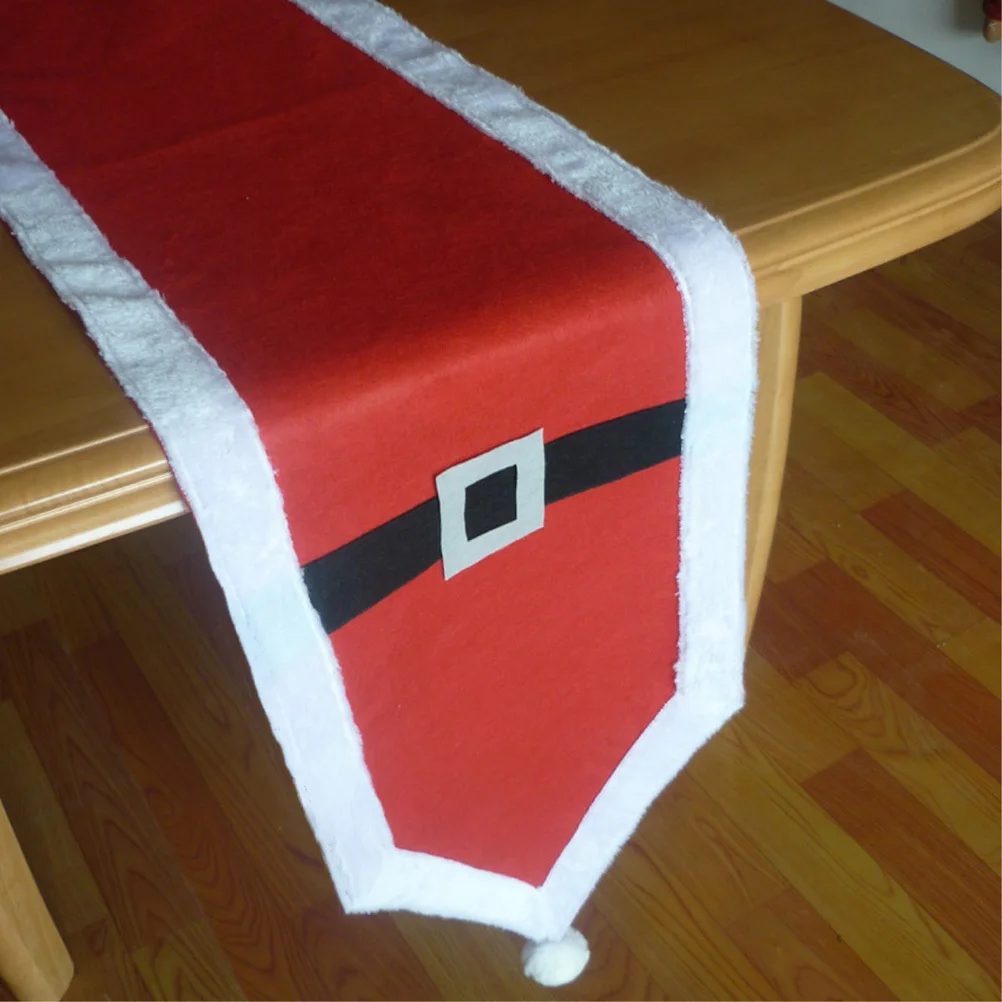 

Premium Table Runner Christmas Theme Decoration for Restaurant Party Hotel Event Washable Reusable Santa Claus Design Pretty