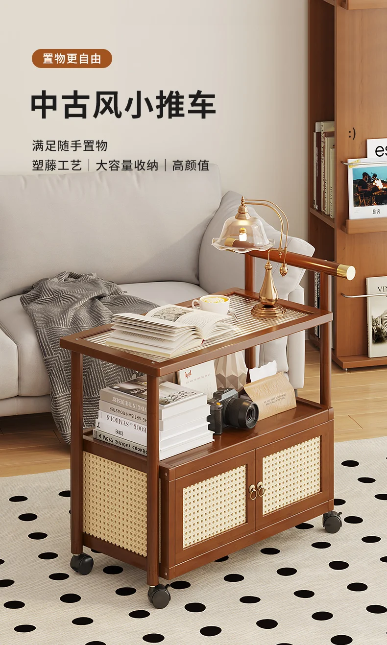 أريكة متنقلة بعجلات على طراز القرون الوسطى بجانب عدد قليل من غرفة المعيشة 2025 أريكة جديدة خزانة جانبية خفيفة فاخرة زاوية راقية قليلة #5