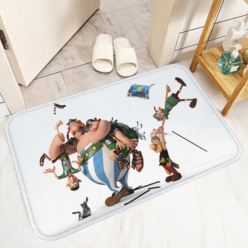 A-Asterix and Obelix Room Rugs Bath Mat Bathroom Mats Home Cute Rug Custom Carpets Doormat Entrance Door Kitchen Carpet Foot