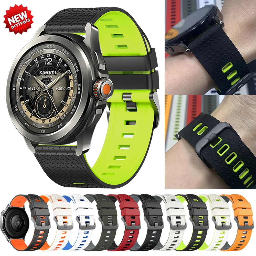 22mm Silikonarmband für Mi Watch S3 S2 42/46mm S1 Active S4 Sportarmband für Xiaomi Watch 2 Pro/Color 2 Uhrenarmband Ersatz