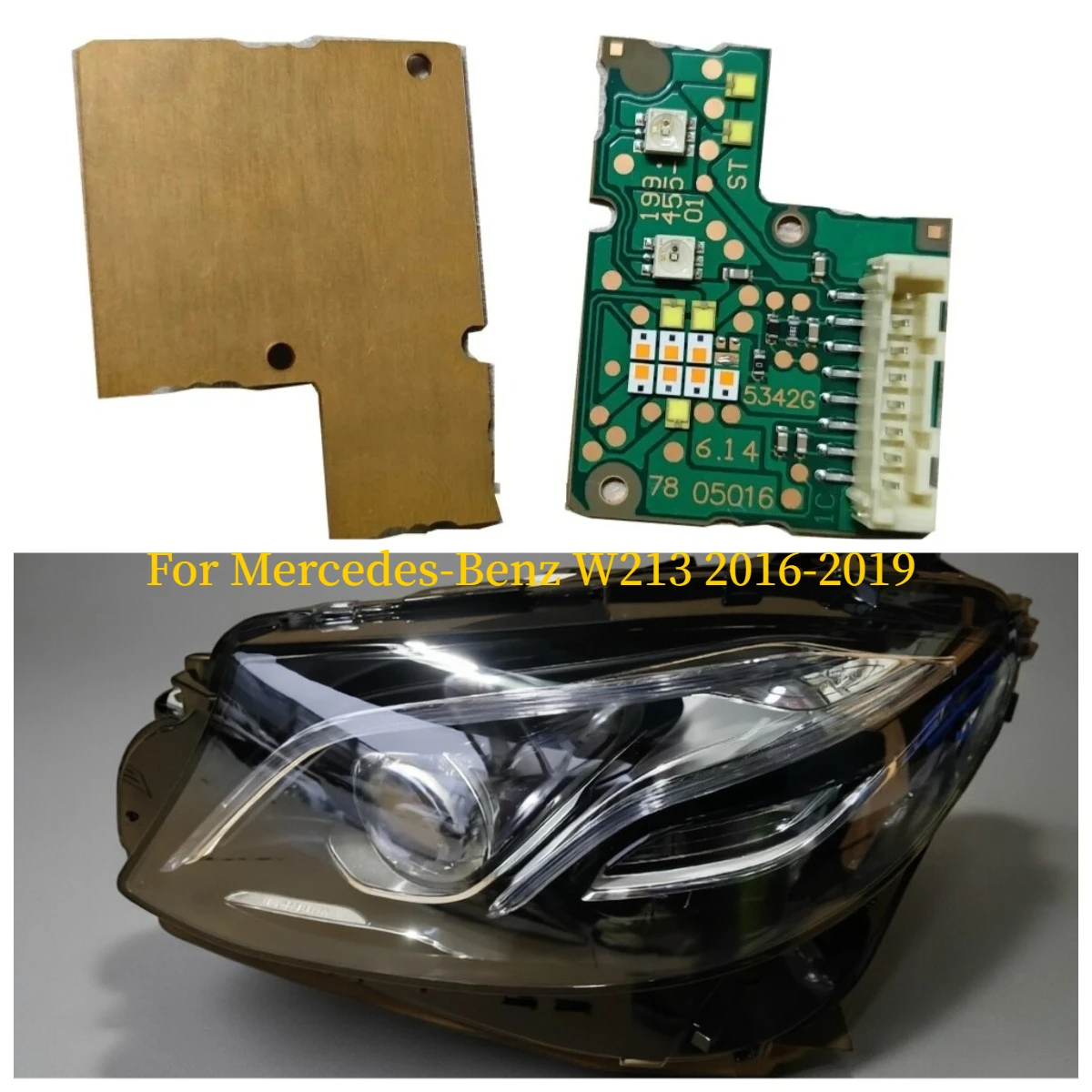 

For Mercedes-Benz W213 2016-2019 Accessories Car Headlight Daytime Running Light LED Module DRL Chip Light Source OE# 7805016