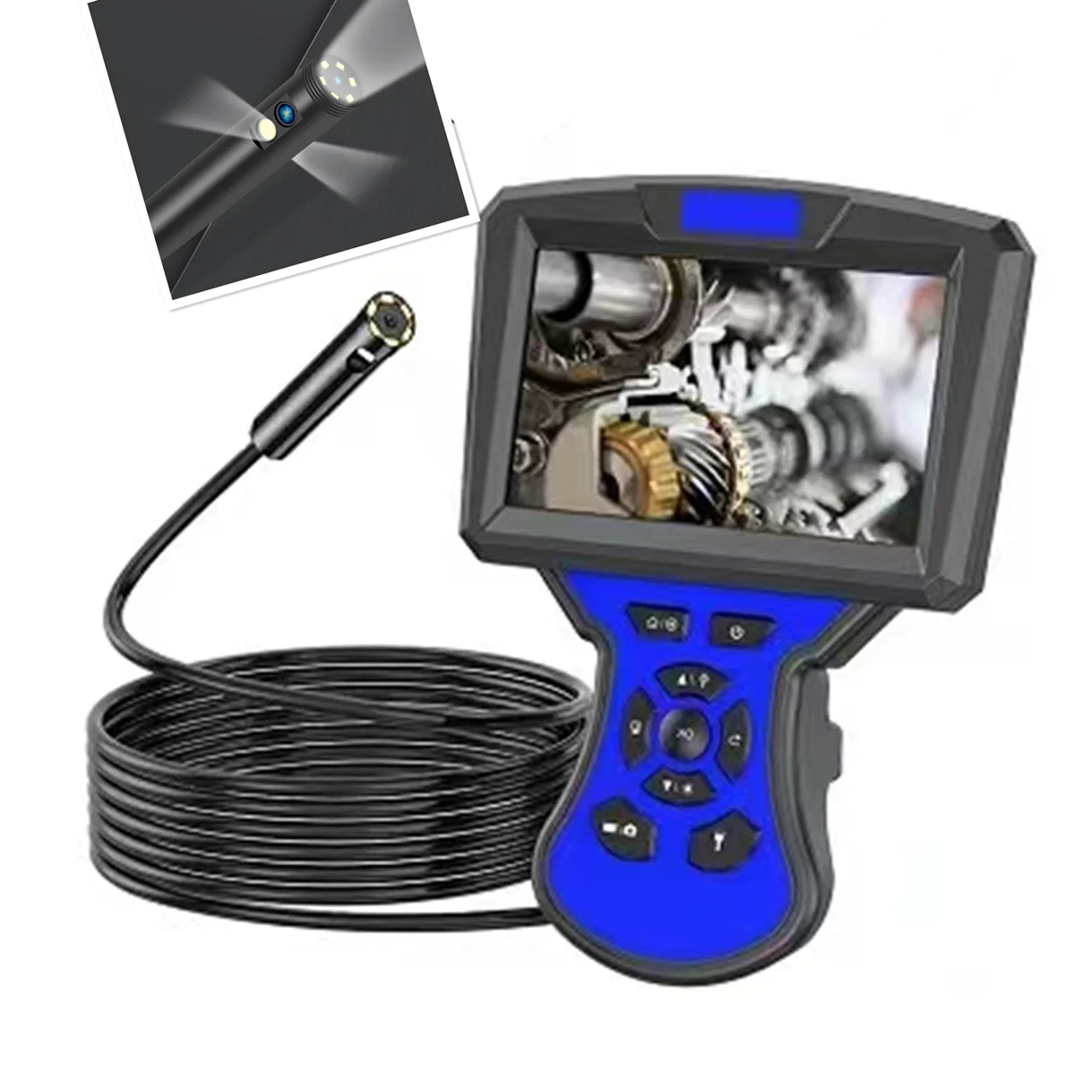 

5Inch IPS Screen 2MP 1080P Triple Lens Industrial Endoscope CMOS Borescope Inspection Otoscope Camera DIgital Microscope