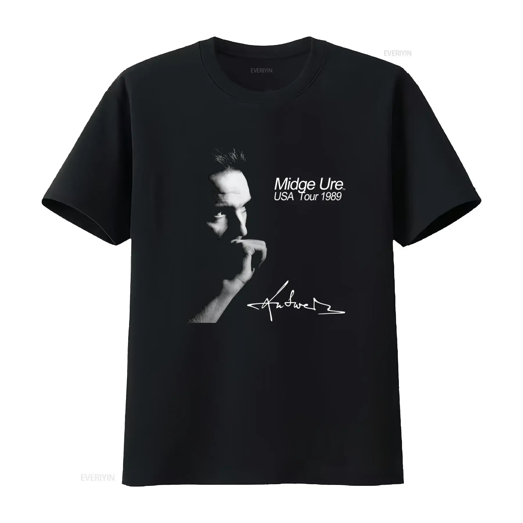 1989 Vintage Midge Ure USA Tour Concert T Shirt 80s Ultravox Visage Synthpop Style vintage Washed Versatile Slightly homme