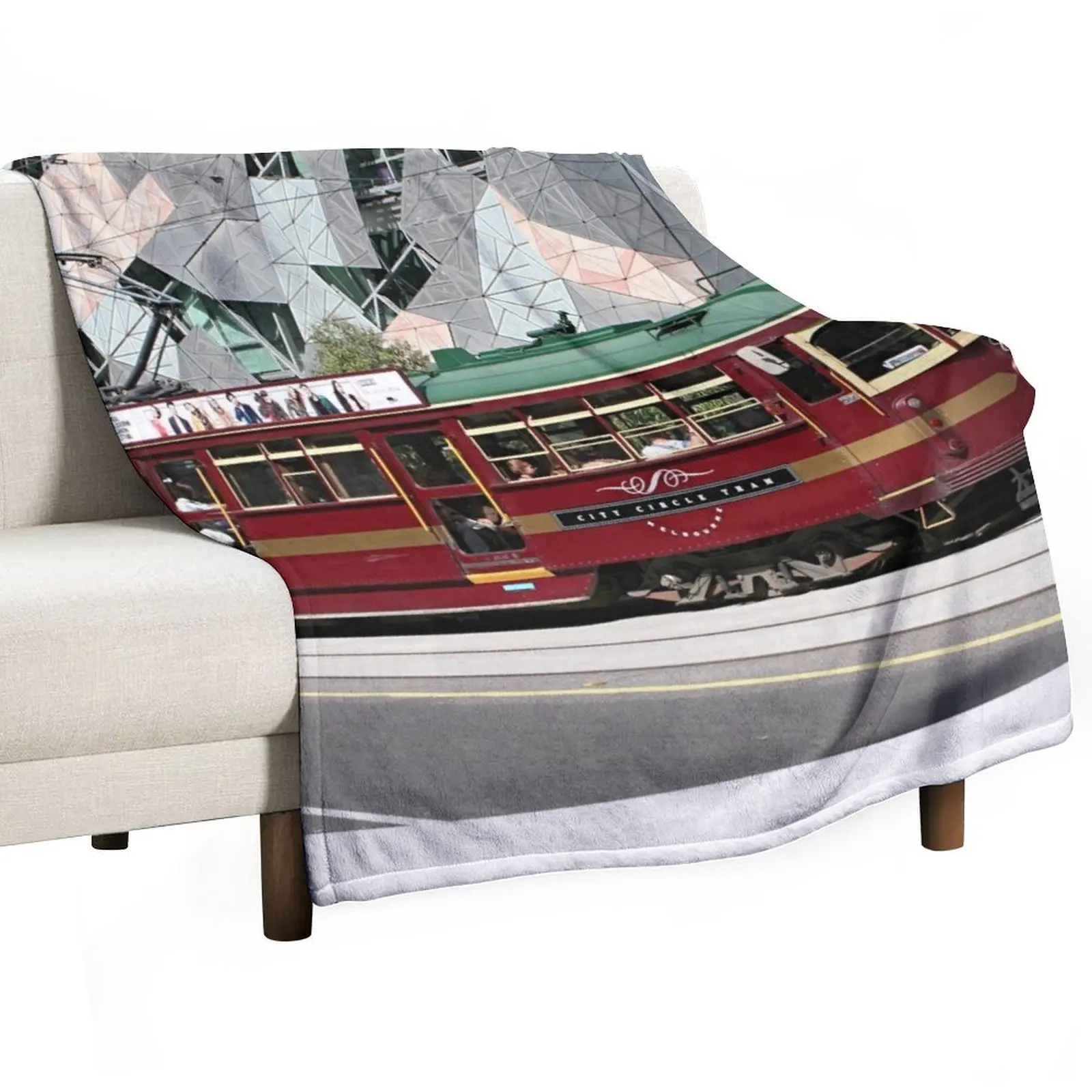 

Melbourne city tram, Victoria, Australia 3 Throw Blanket Thin Soft Blanket for Summer Night Sleeping