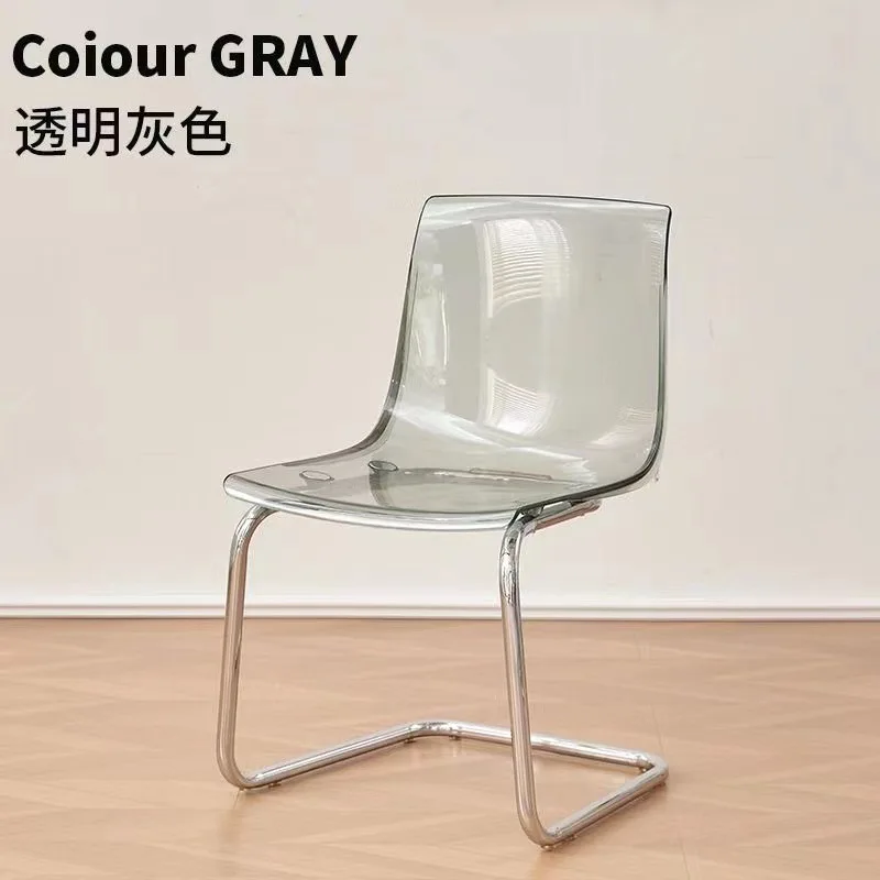 Light Luxury Transparent Dining Chair Acrylic Back Chair Drop Resistant Lightweight Toas Island