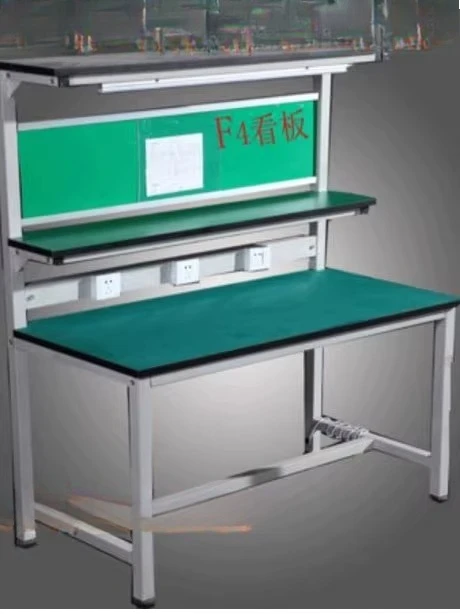 

Assemble anti-static workbench with light stand, fitter assembly line console, computer mobile phone maintenance experimental in