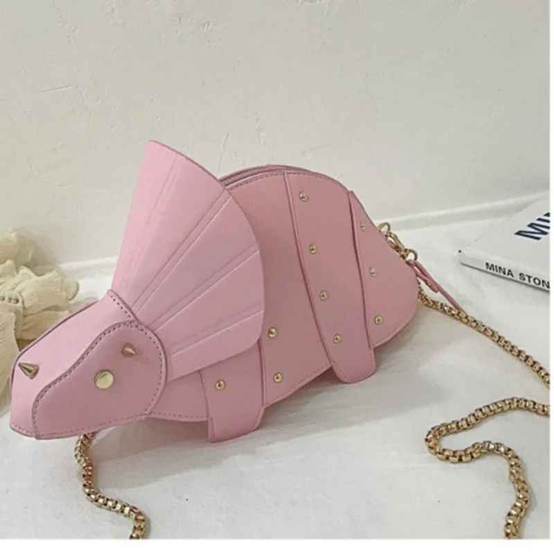 One New Funny Bag Shoulder Triangle Dinosaur Style Crossbody Casual Handbag For Woman High-Quality Messenger Versatile Luxury