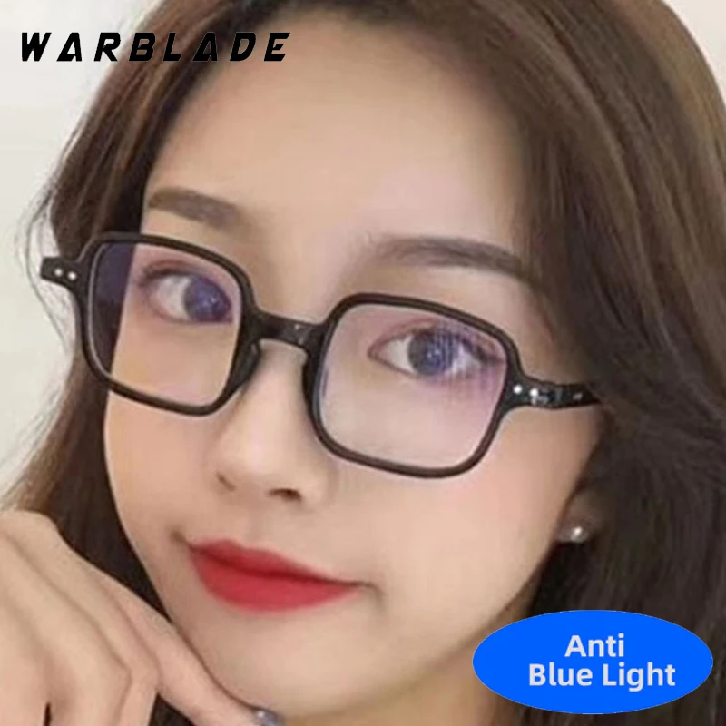 

Classic Small Square Frame Luxury Rice Nail Design Women Optical Glasses Men Read Computer Office Work Anti-Blue Light Eyewear