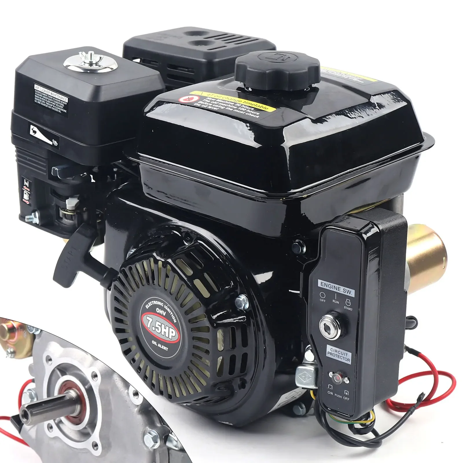 4 Takt 212cc 7.5HP Gasmotor met Elektrische Start Upgrade Versie Voor Go Kart Hogedrukreinigers Log Splitters