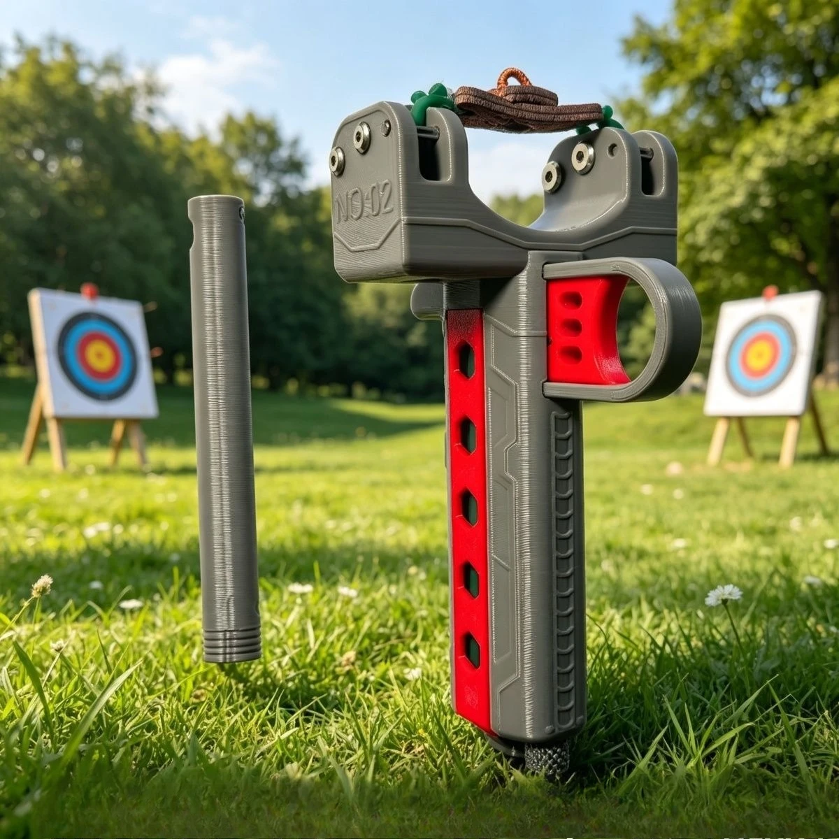 3D Printed Automatic Slingshot with Storage Magazine, Magnetic Suction Leather Pocket, Outdoor Competitive Tool Parts