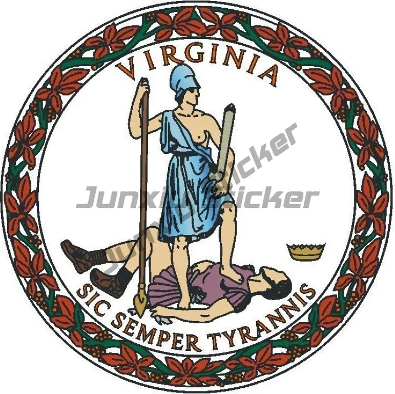 

VIRGINIA State Sealed BUMPER Stickers Toolbox Stickers Laptop Stickers