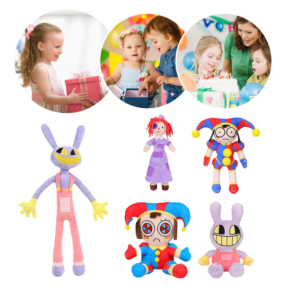 مذهلة السيرك الرقمي القطيفة الكرتون صورة وسادة الهدايا مضحك محشوة وسائد فخمة لعبة مهرج للأطفال الأطفال