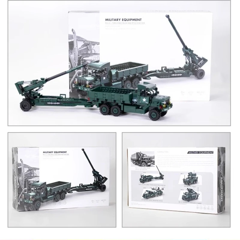 SEMBO トラック M198 タイプ榴弾砲ビルディングブロック子供の教育用手組み立てトレンディなおもちゃデスクトップ装飾品モデルギフト