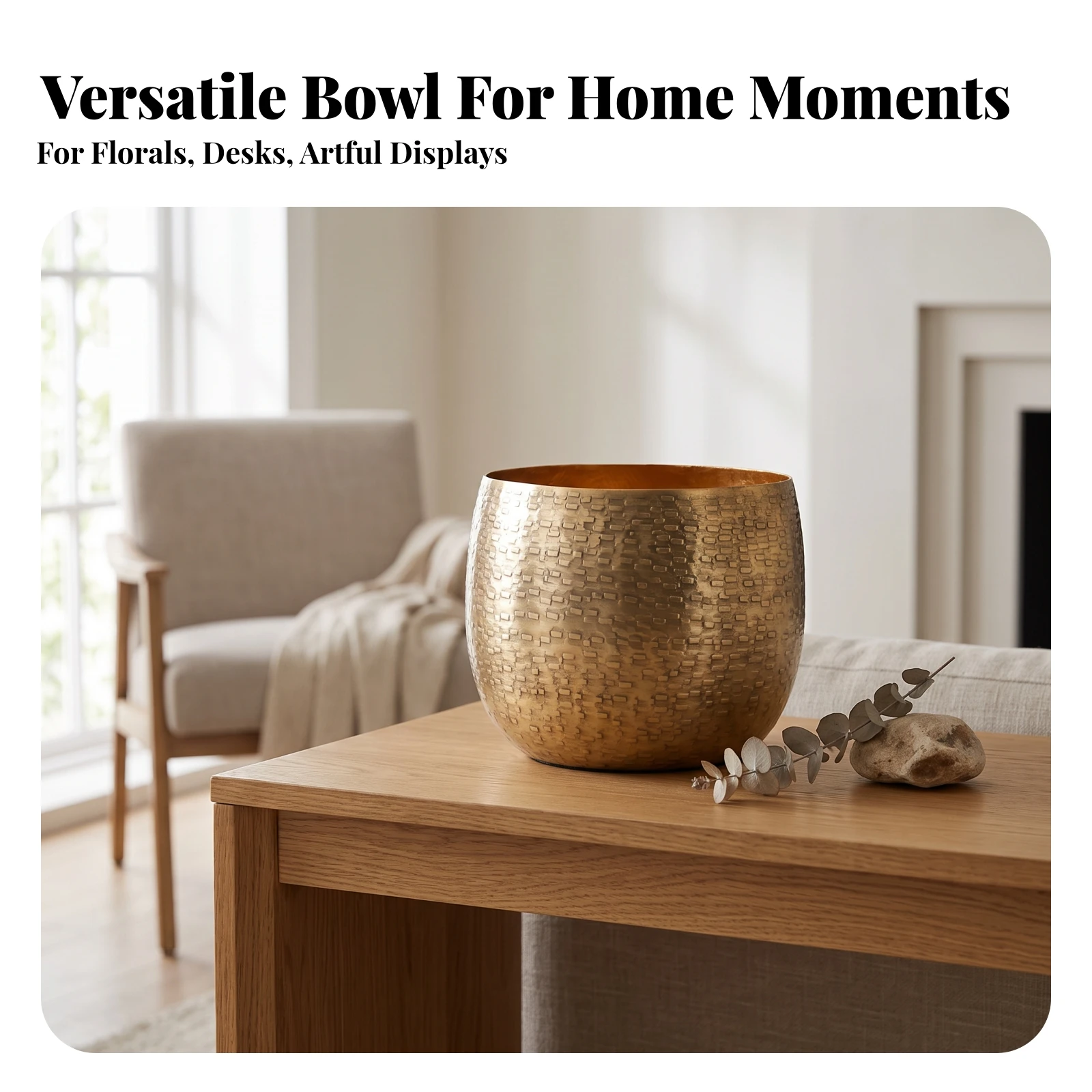 Hammered Flower Pot Indoor Outdoor Hammered Planter Metal Planter Luxurious Glamorous for Home Decorators, Tabletop, Entryway
