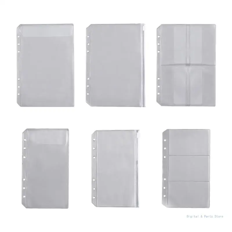 M17F Raccoglitore per notebook in PVC trasparente da 10 pezzi, formato a fogli sciolti, ricaricabile