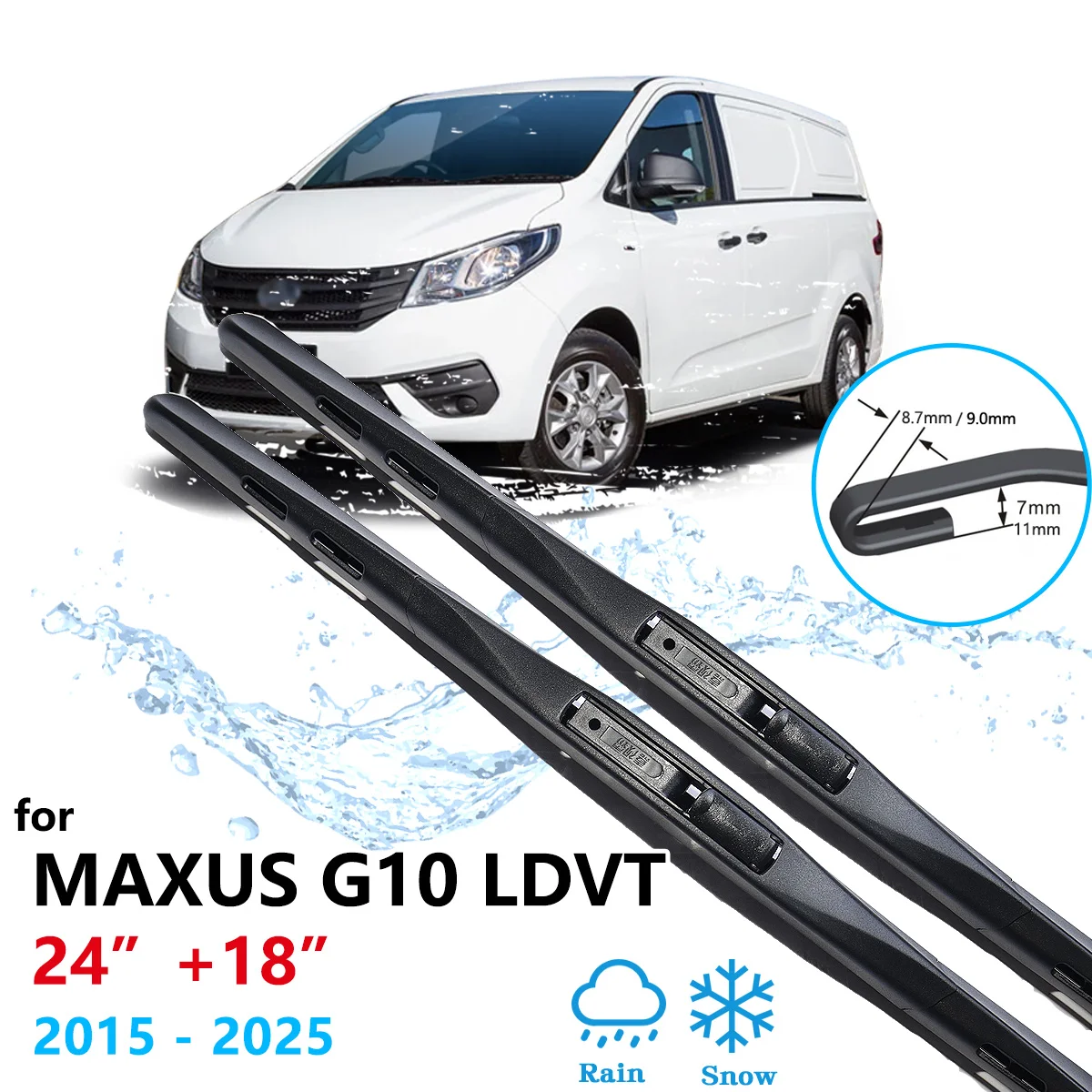 For Maxus G10 LDV 2015~2025 2020 2021 2022 2023 2024 Front Wiper Blades Brushes Windscreen Windshield Cleaning Auto Accessories