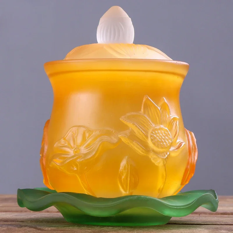 Water Glass Lotus Water Supply Cup Buddhist Temple Utensils Entrance Home Decoration Household Sacrificial Supplies Lotus Base