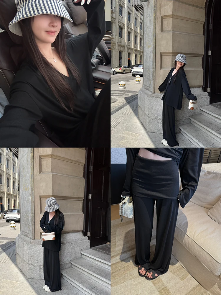 

Yaya Shop Airport Lazy Person Sunscreen Paper Suit Set 2025 Spring Fashion Women's Ensemble Student School Uniform Workwear