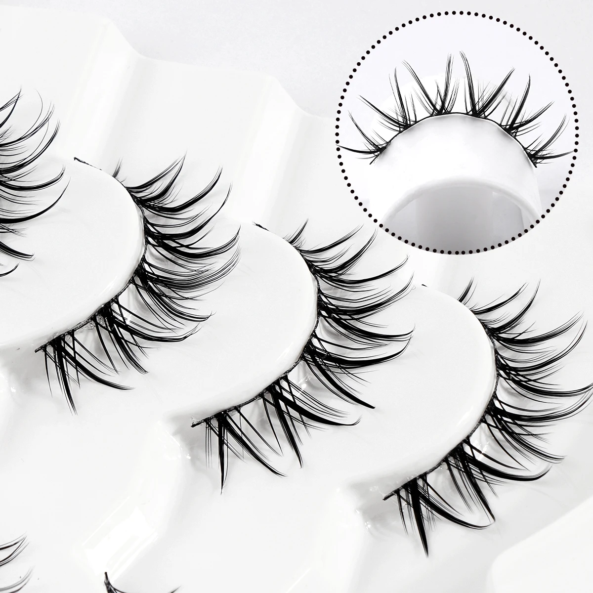 MAGEFY – faux cils longs et moelleux, 7 paires de cils recourbés, Extensions de cils naturels, Manga, œil de chat, pour le quotidien