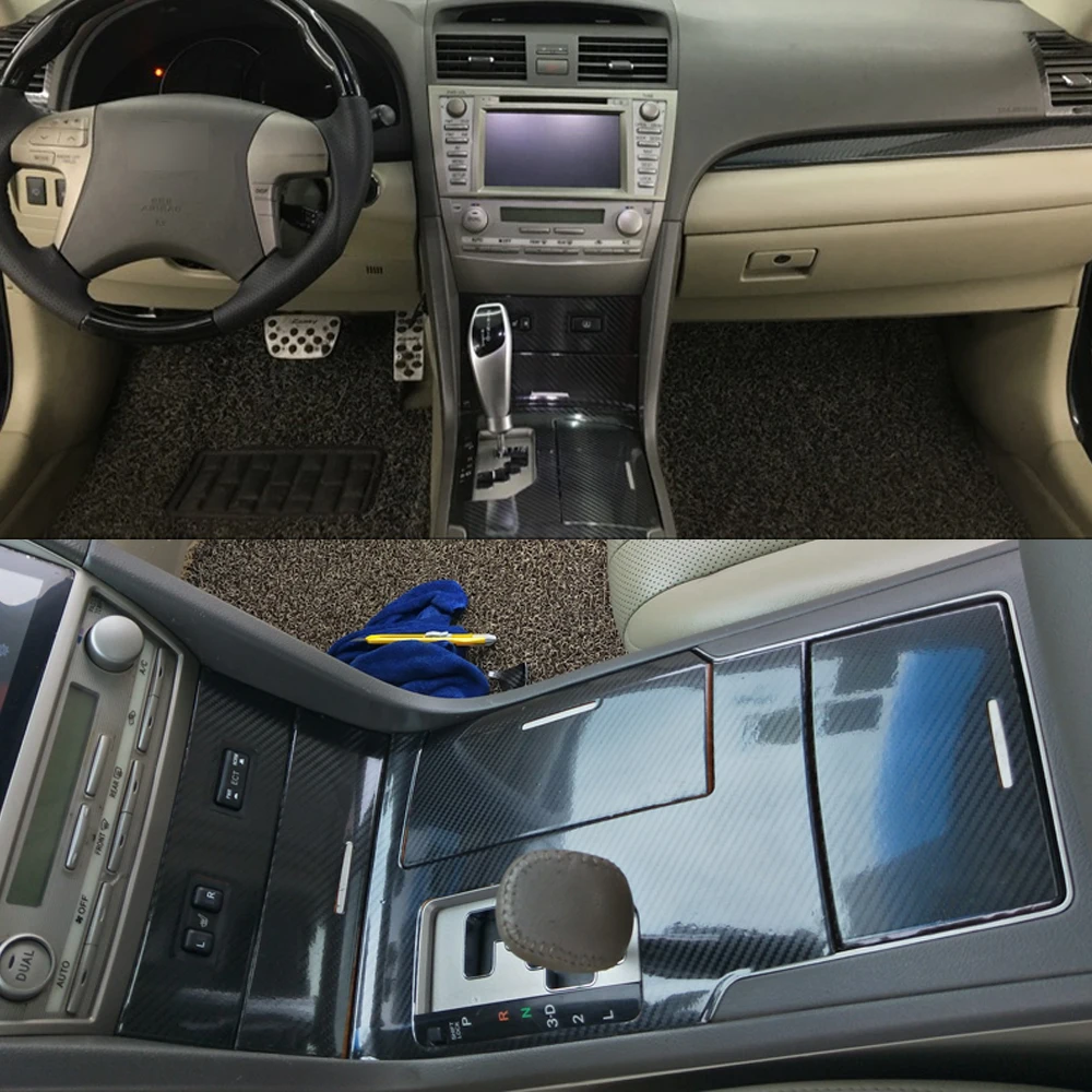 

Для Toyota Camry XV40 2006-2011 автомобильный Стайлинг 3D/5D углеродное волокно салон автомобиля центральная консоль цветная молдинговая наклейка наклейки детали