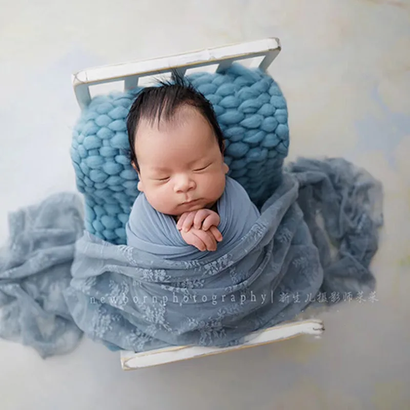 2023Newborn Woolen Merino Blanket for Baby Photography Props,Basket Filler Cushion Blanket