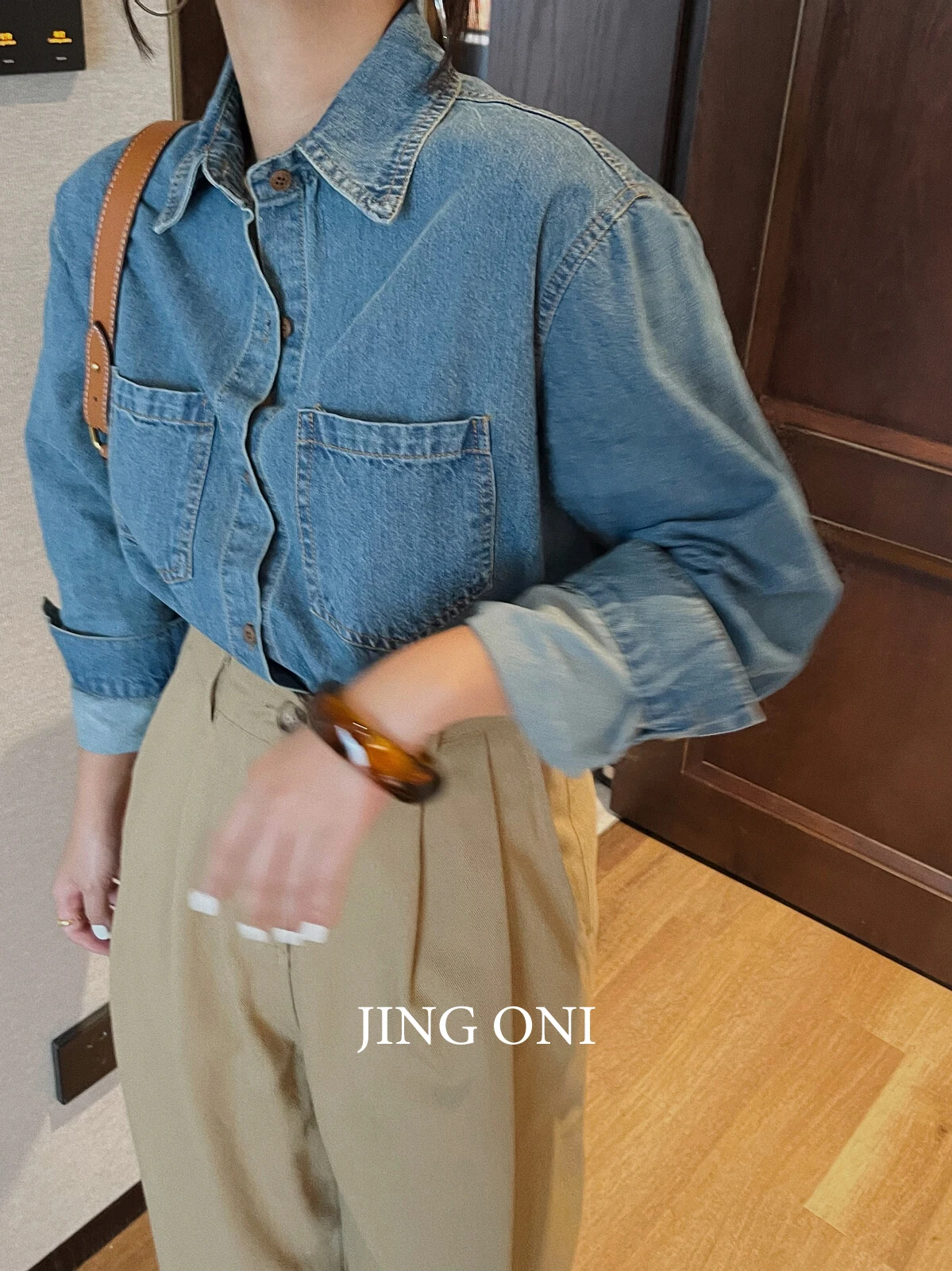 Denim Shirts Y2k Woman Clothing 2023 Korean Style Top Long Sleeve Blouse Crop Fashion Vintage Autumn Oversize Elegant Chic Youth