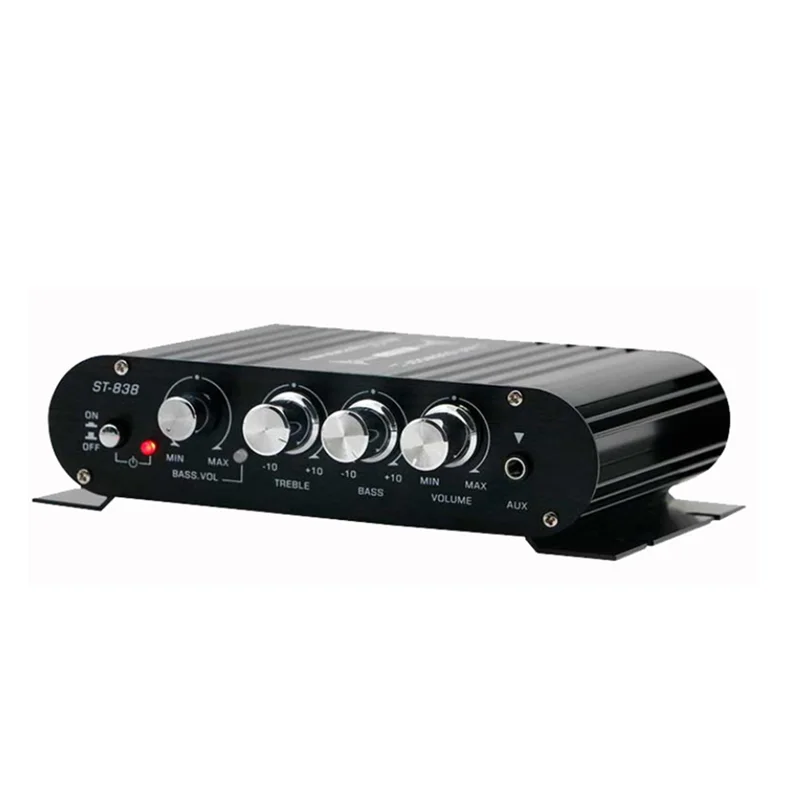 ABZW ST-838Home Theater Amplifiers Hifi 2.1Channel Power Amplifier Sound Car Amp Media Player Subwoofer Amplifier Bluetooth,A