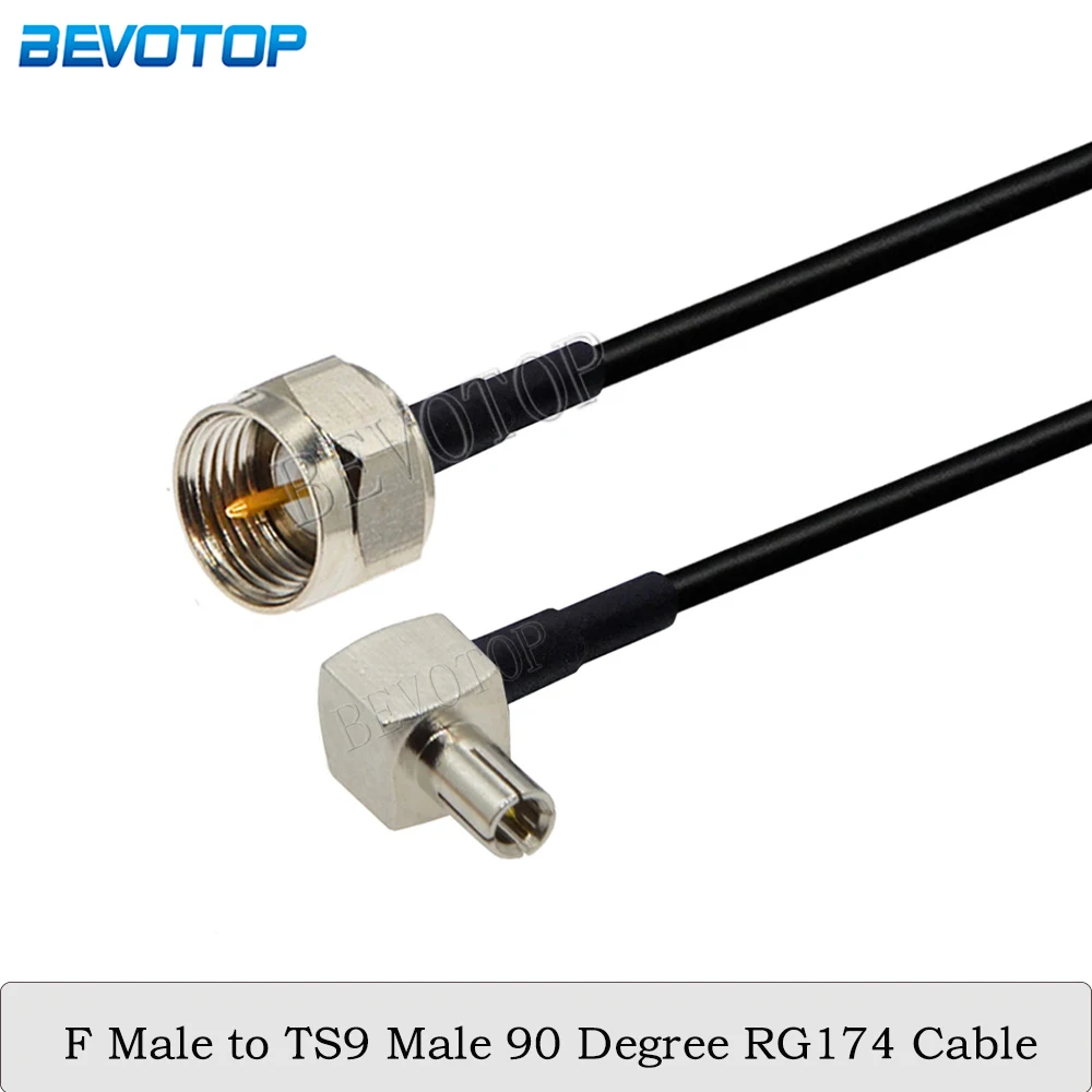 

2Pcs/lot RG-174 F Male to TS9 Male Plug Connector 50 Ohm RG174 Pigtail 3G Modem Extension Cable RF Coaxial Jumper Cord 10CM-5M