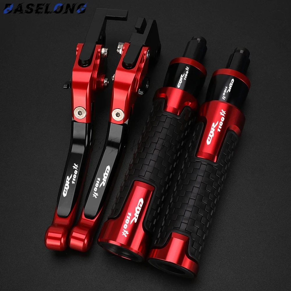 

For HONDA CBR1100XX CBR 1100 XX 1997-2007 2006 2005 2004 2003 Motorcycle Adjustable Clutch Brake Levers Handle Bar End Grips Cap