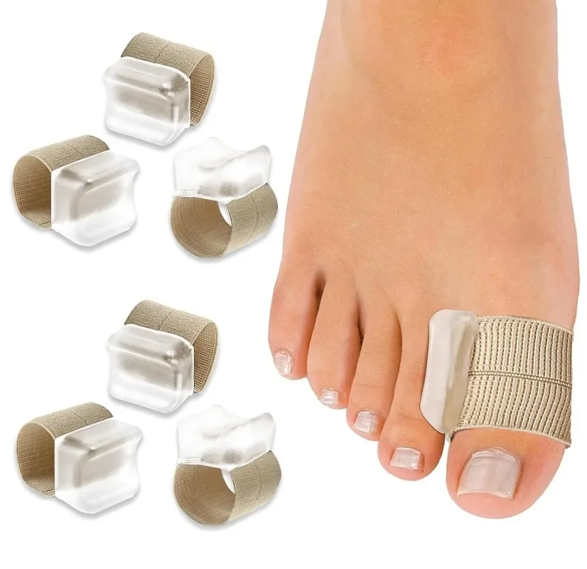 

2PC Gel Toe Spacers Bunion Corrector with Loops Portable Toe Separators for Bunion Overlap Toe Hammer Toe Big Toe Alignment
