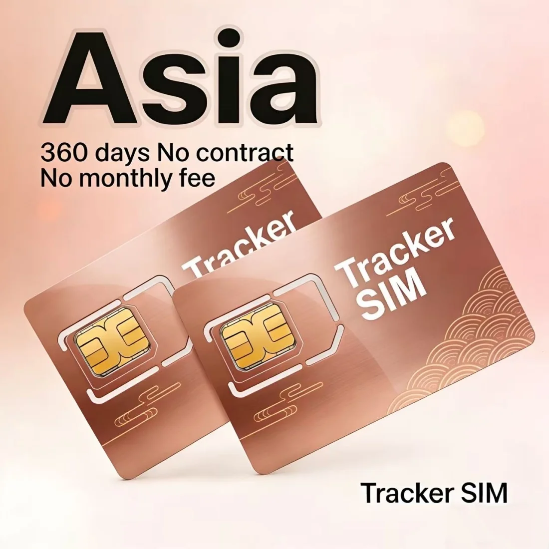Asya 2G/3G/4G IoT SIM Kartı, 4G İzleyici, Sözleşmesiz, 360MB/360 Gün, Üç Boyutlu, ST-901L TK905 GT06 VB için