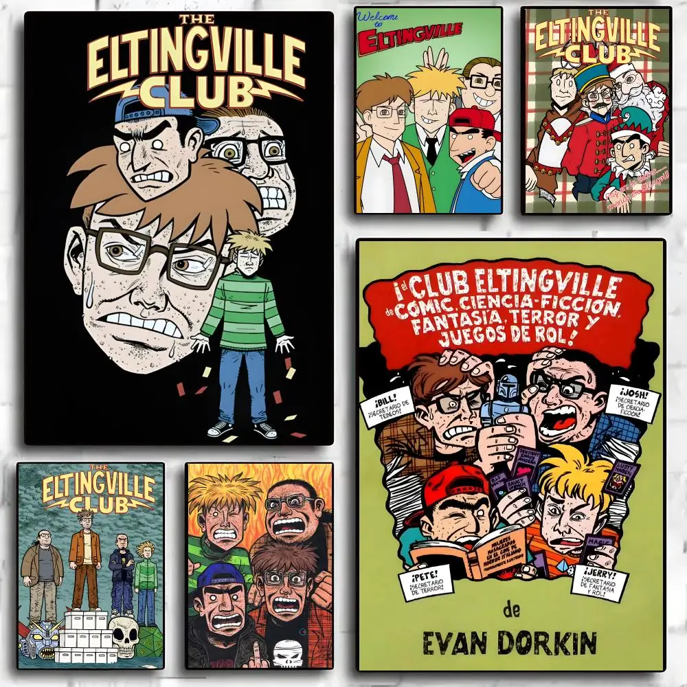 Eltingville Club Poster Wasserdichter Wandaufkleber für Wohnzimmer, Schlafzimmer, Bar, Vintage-Dekor, Hochwertiger Druck, Geschenk