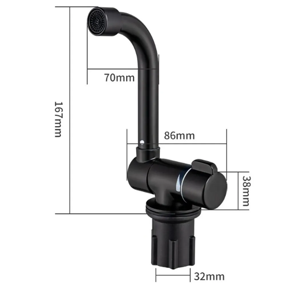 RV Specific Faucet with 360 Degree Rotation and G1/2 Thread Standard for Easy Replacement in Travel Trailers and Boats
