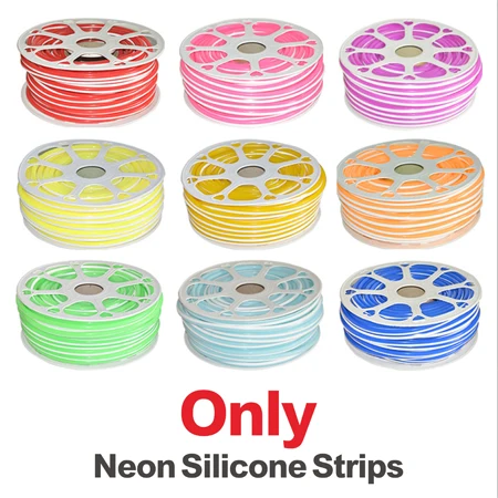 6mm aparte siliconen neonstrip 50/100M rollen 120 leds S-buigbaar nieuw flexibele led-tape voor LED DIY neonreclame waterdicht IP67