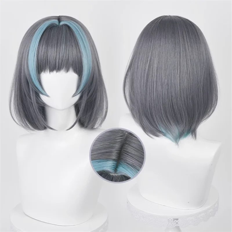 

Game Azur Lane Hms Cheshire Cosplay Wig 36cm Short Hair Heat Resistant Synthetic Halloween Party Accessories Props