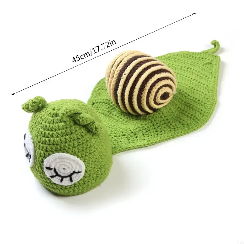 R66D Baby Knit Genper con cappello complessive oggetti fotografia cotone per pelle complessivi