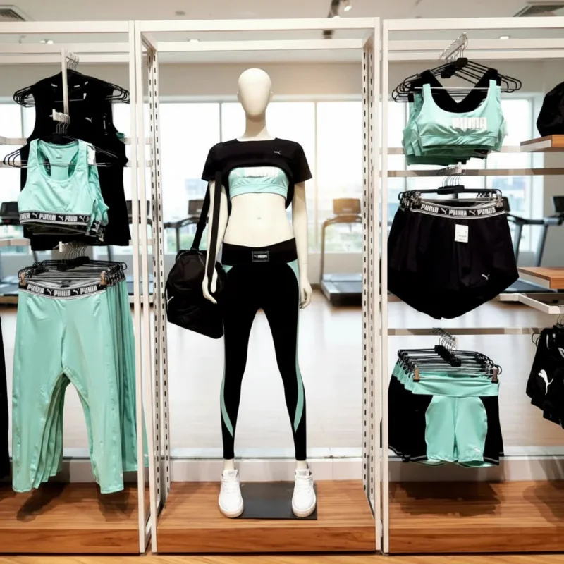 

Customize.Steel Clothing Rack Sportswear Clothing Store Display Custom Clothing Racks