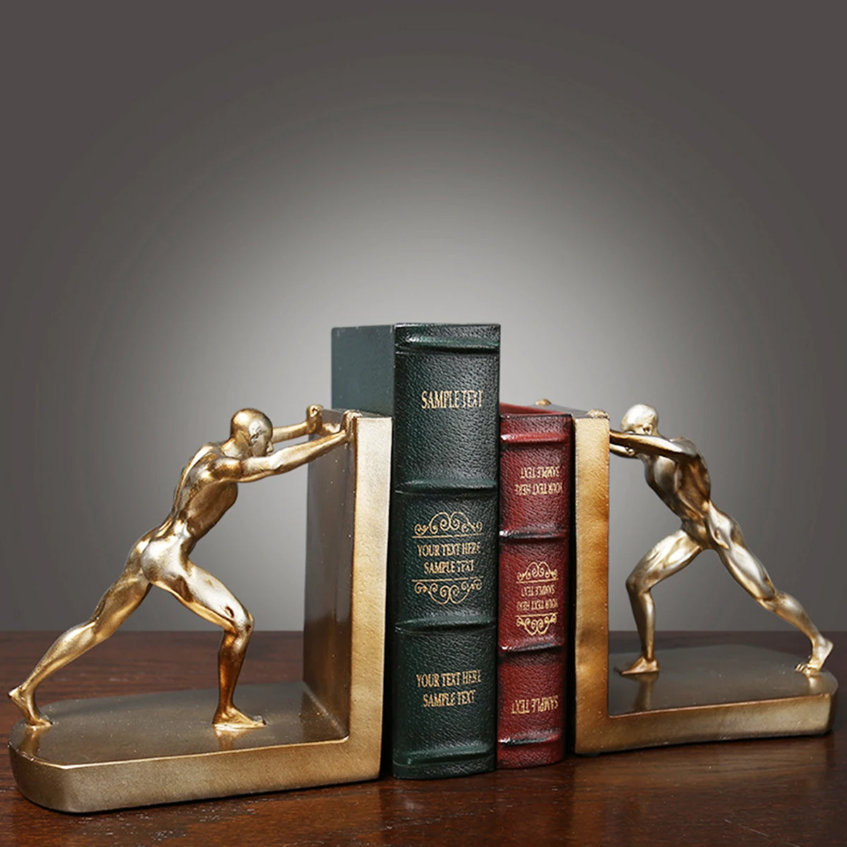 

1 Pair Creative Bookend Human Shape Cartoon Design Heavy Duty Stand Book Storage Rack Book Organizer For Home Office