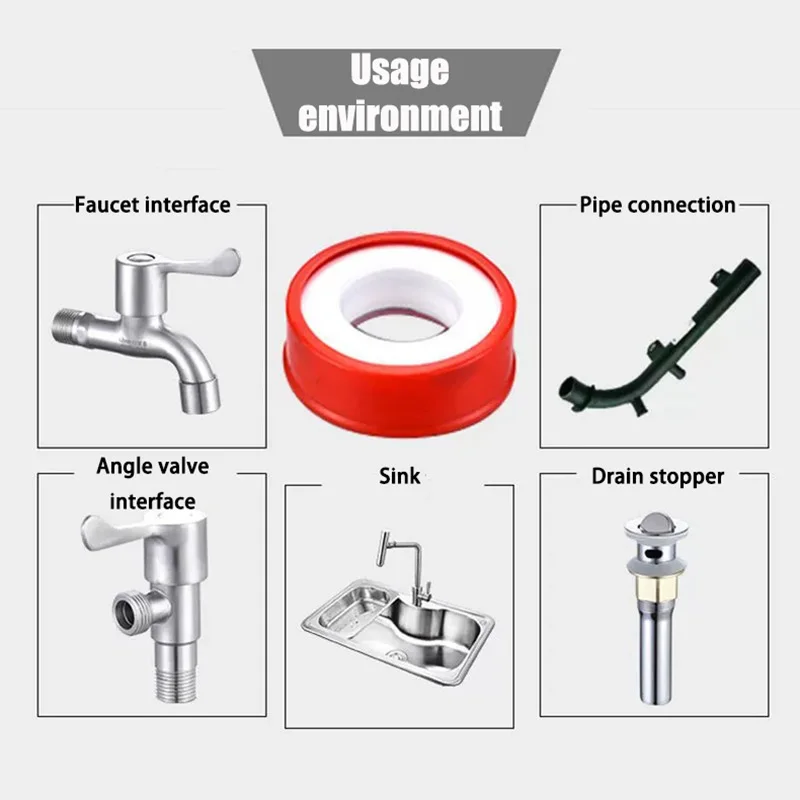 

20M/Roll PTFE Tape 18cm Wide White Thread Seal Tape for Water Gas Pipe Oil-Free Sealing Band Plumbing Supplies Home Repair Tool