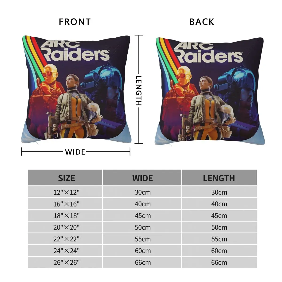 Arc Raiders Game Pillowcase Polyester Linen Velvet Pattern Zip Decorative Throw Pillow Case Sofa Cushion Cover