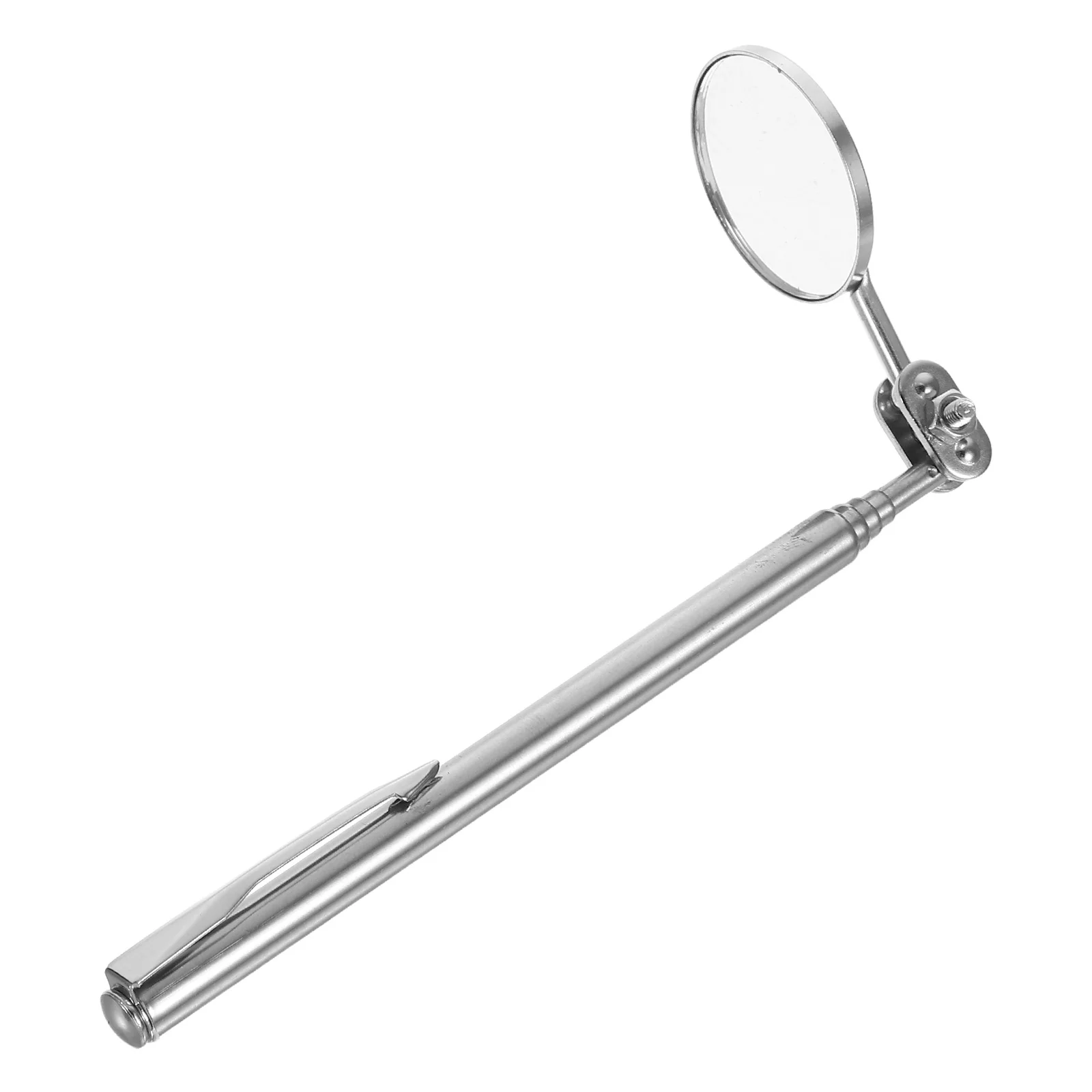 

30Mm Round Handheld Inspection Mirror Stainless Steel Telescoping 360 Rotate for Technician Maintenance and Repair