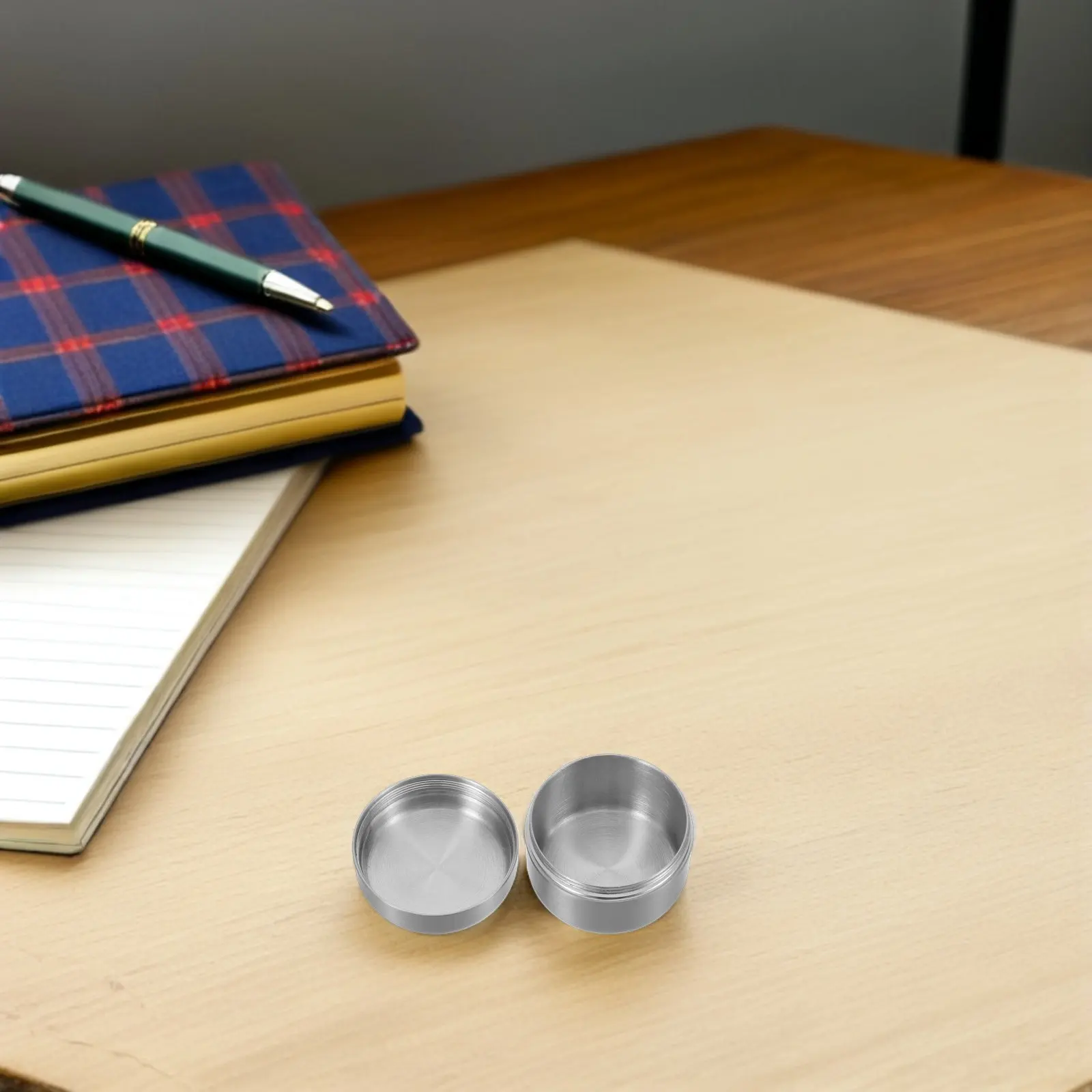 

Stainless Steel Compact Round Waterproof Pill Case Metal Medicine Storage Box Travel Pocket Airtight Pill Holder Portable