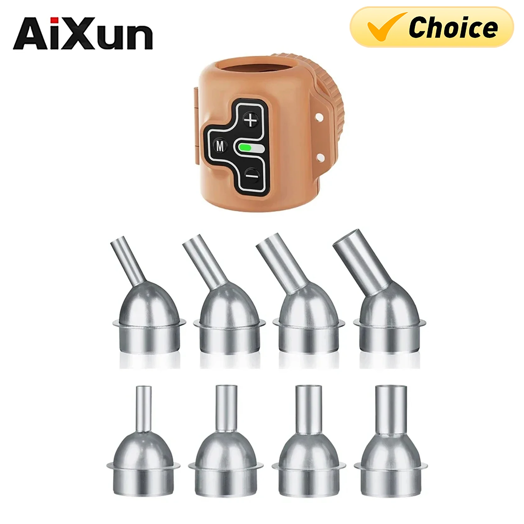 AIXUN H310D H312 Hot Air Gun Station Accessories, 45° Oblique Spout Nozzle & Bluetooth Control Handle Ring