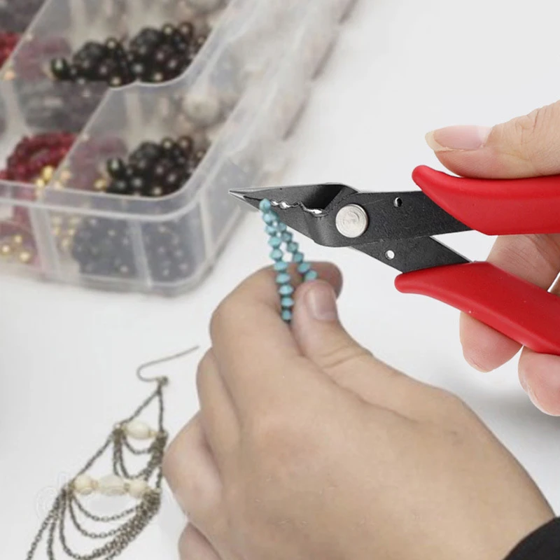 * Jewelry Crimping Pliers Tweezers Crimp Nose Pliers Jump Rings & Split Rings Double Rings Diy Accessories For Making Tips Tool