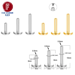 Wholesale 1/10pcs F136 Titanium Piercing labret Stud Earrings Rod Internal Thread Ear Lips Nose Piercing Jewelry Accessories