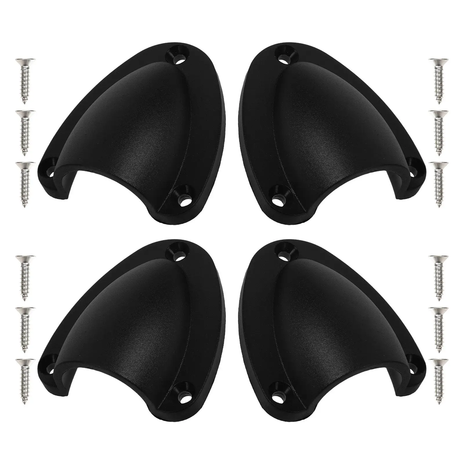 4Pcs Nylon Boat Vent Caps Marine Clam Shell Wire Cable Ventilation Plate Outside Wiring Vent Covers Waterproof for Yacht Cabin