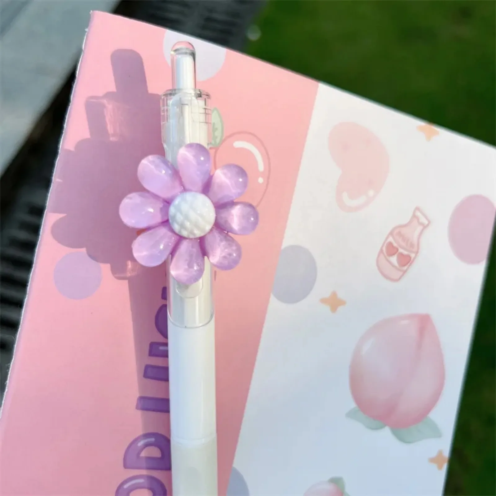 Sunflower Flower Gel Pen Creative Press Office Gift School Supplies Stationery Kawaii Funny Pens 1 PCS