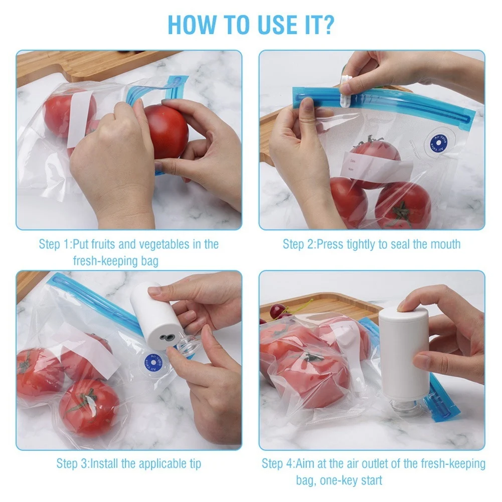 ปั๊มลมอเนกประสงค์แบบไร้สายสำหรับการสกัดอาหารและเครื่องสูญญากาศเงินเฟ้อเครื่องถนอมอาหารถุงถนัดอาหารสำหรับซีลสูญญากาศ