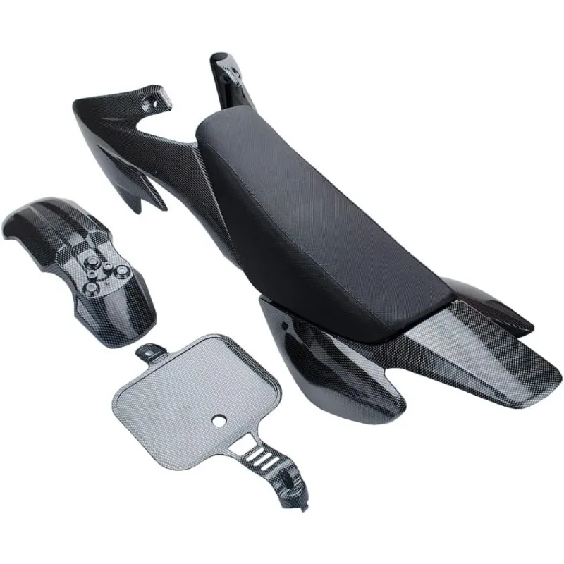 

Plastic Casing Simulated Carbon Fiber Fairing Body Kits Tall Foam Seat For 50cc 125cc Pit Dirt Trail Mini Motorcycle CRF50